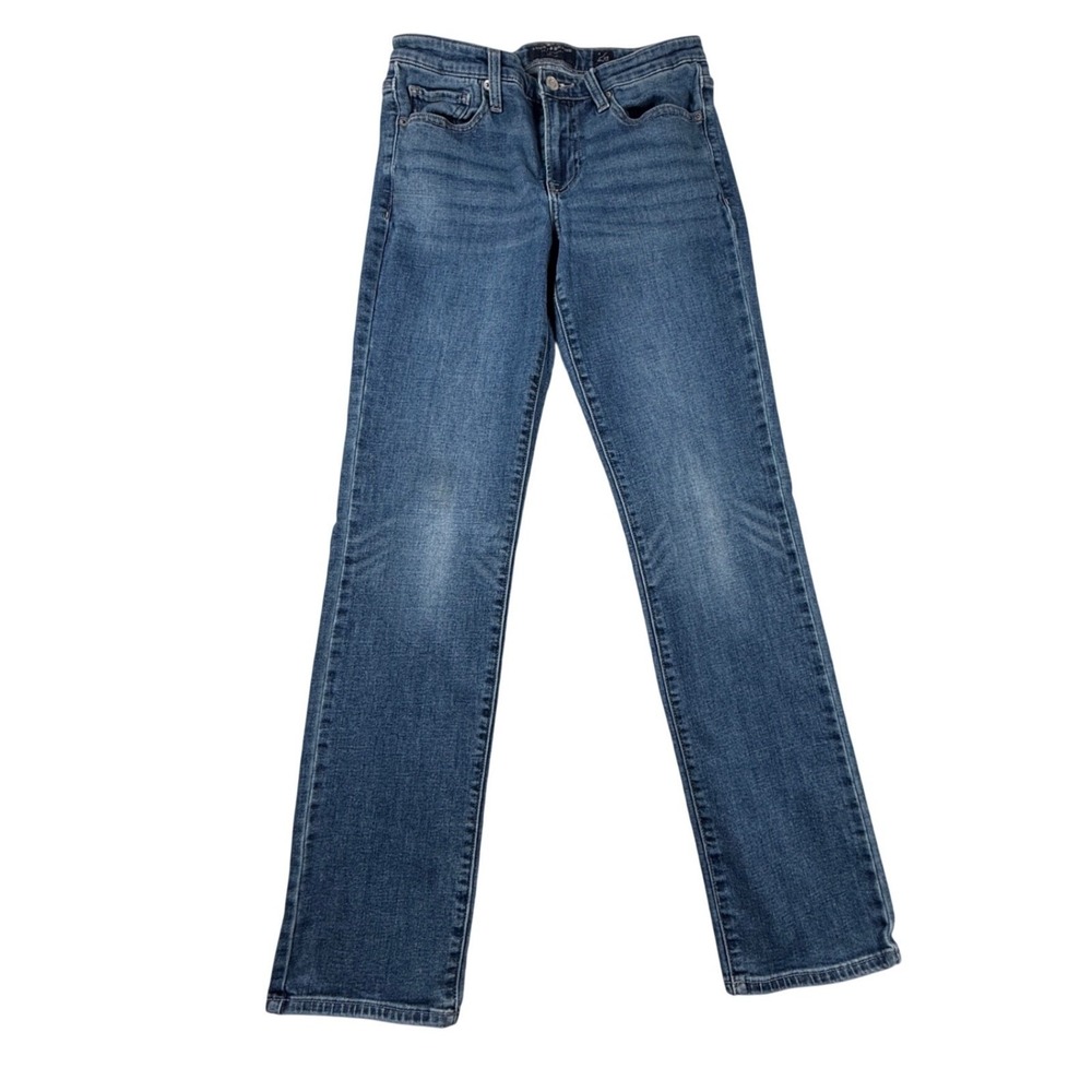 Lucky Brand Mid Rise Straight Leg Jeans Med Wash Blue Denim Womens 6/28 Regular
